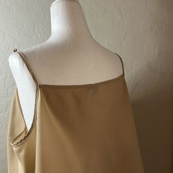 𝅺unbranded tan camisole square neck and back skinny straps nonadjustable SZ XL - Picture 5 of 11